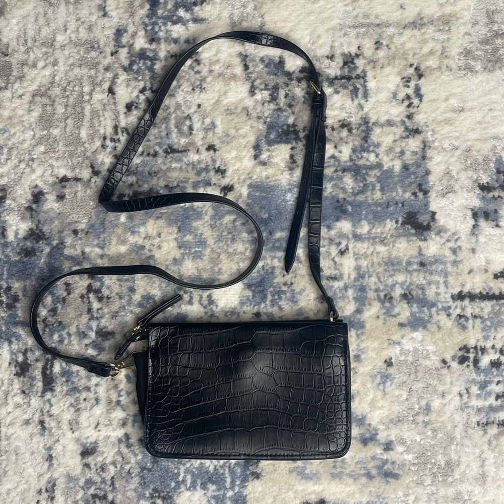 H&M Crossbody Bag Crocodile Textured with Removable Straps